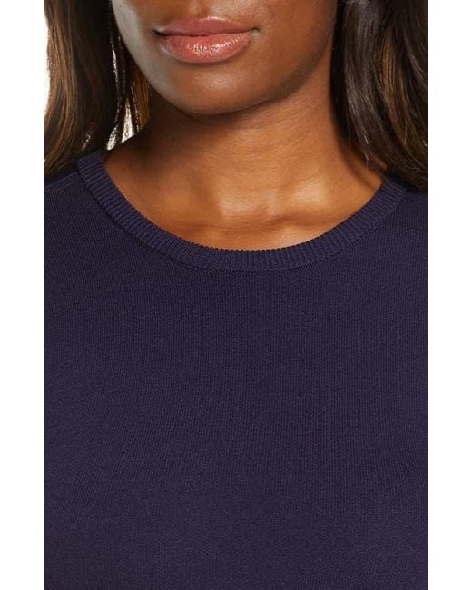 Eliza J Fit & Flare Sweater Dress in Blue | Lyst