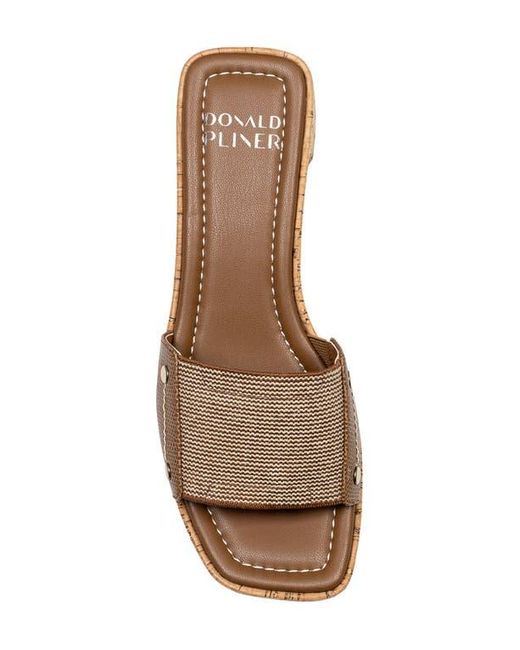 Donald J Pliner Brown Rodeo Slide Sandal