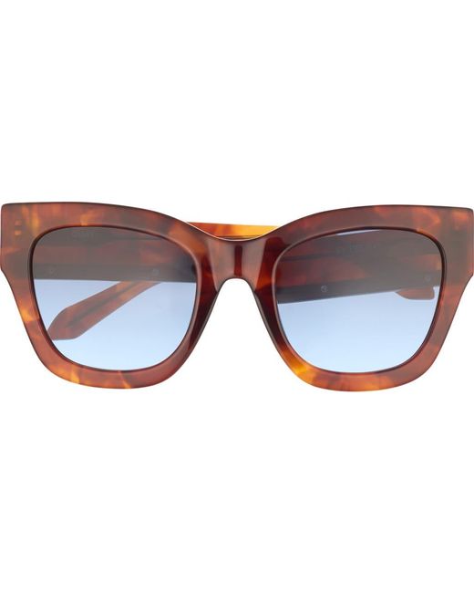 Quay Brown By The Way 54Mm Square Sunglasses