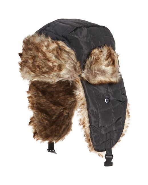 Nordstrom Rack Faux Fur Trapper Hat in Black for Men Lyst