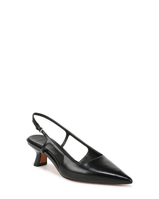 Vince Black Bianca Slingback Pointed Toe Pump