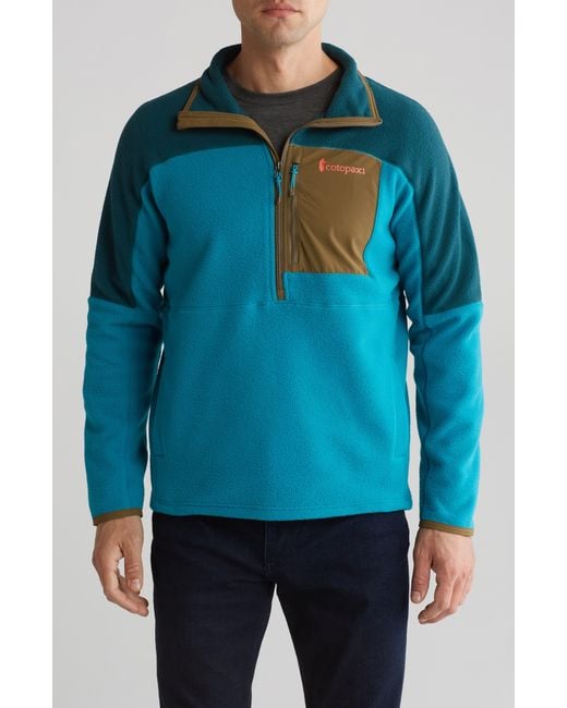 COTOPAXI Blue Abrazo Half-zip Fleece Jacket for men