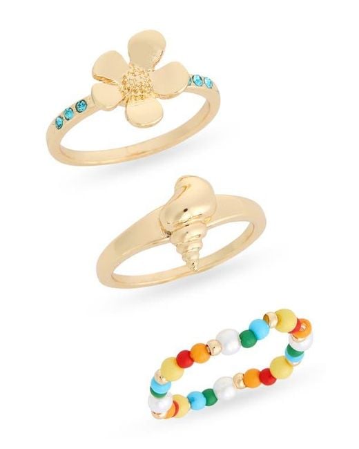 Leith White 3-Pack Assorted Rings