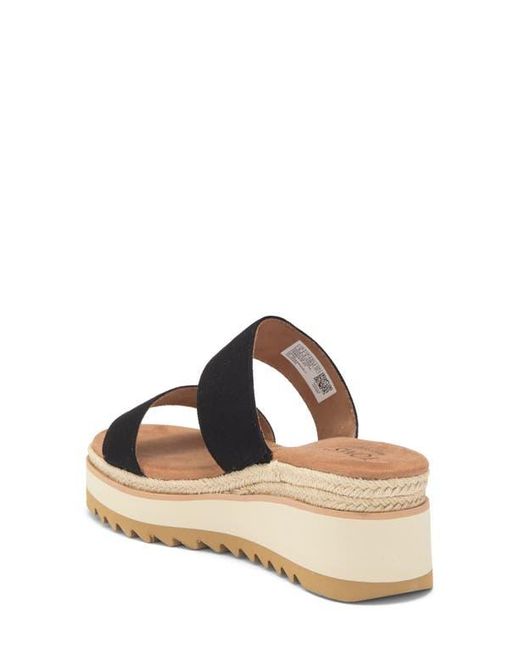 TOMS Black Lilo Platform Wedge Sandal