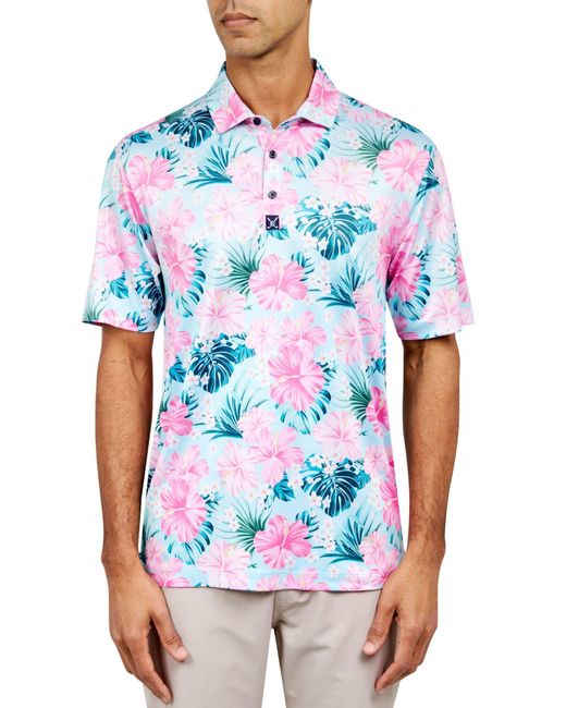 Con.struct Blue Exploded Floral Golf Polo for men