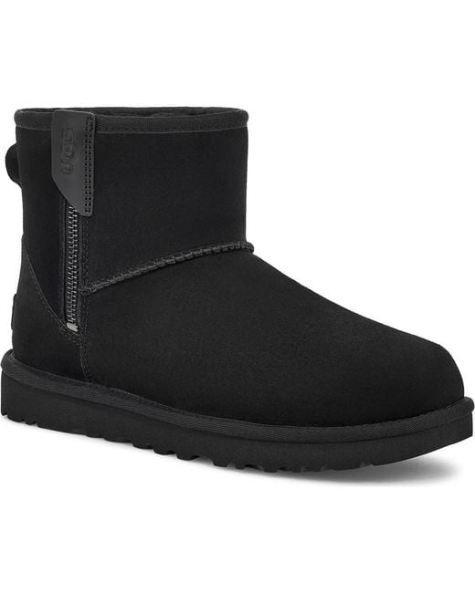 Ugg Black Classic Mini Bailey Zip Boot