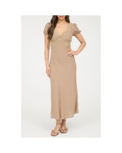 knee length dresses for ladies Belle Shirred Waist Midi Dress main image 0