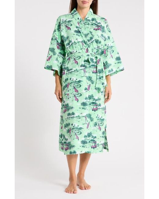 Printfresh Green Print Robe