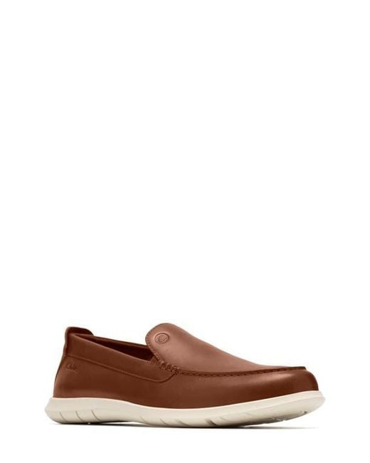 Clarks Brown Flexway Step Slip-On for men