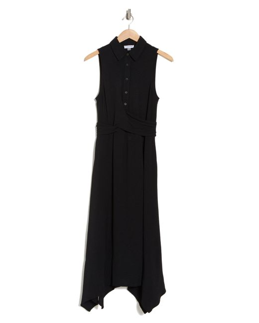 Calvin Klein Black Trapeze Midi Dress