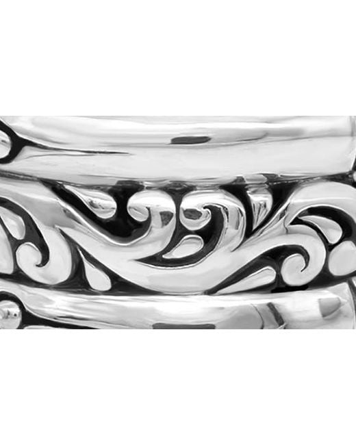 DEVATA Metallic Sterling Silver Bamboo Filigree Ring