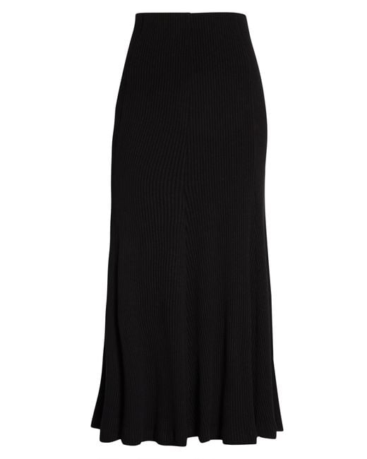 Mara Hoffman Meda Rib Maxi Skirt In Black At Nordstrom Rack