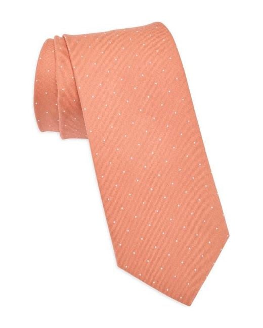 Con.struct White Dot Print Cotton Tie for men