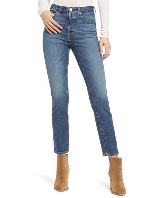 AG Jeans Women's Blue Alexxis High Waist Slim Fit Jeans