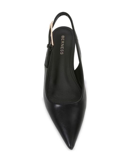 BERNESS Black Caitriona Pointed Toe Slingback Flat