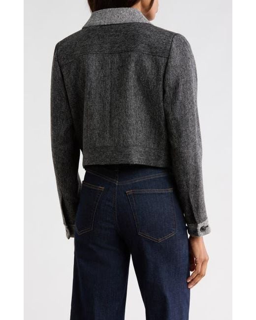 FRAME Black Button Front Jacket