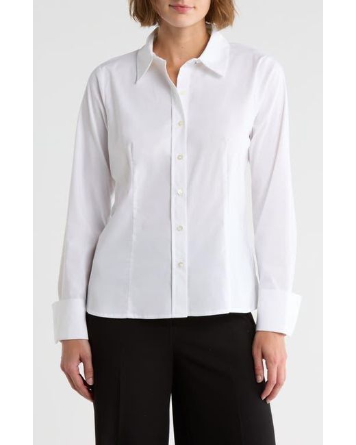 Truth White Fitted Button-Up Shirt
