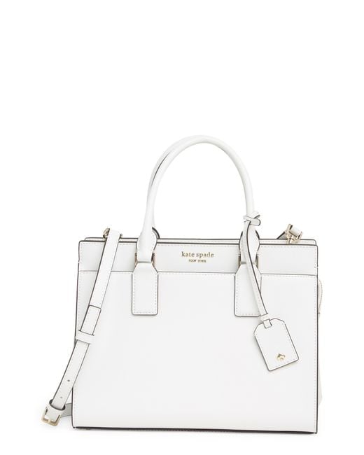 Kate Spade White Cameron Medium Leather Satchel