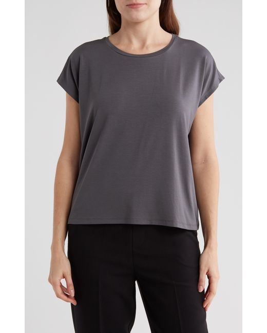 Eileen Fisher Black Short Sleeve ® Lyocell T-shirt