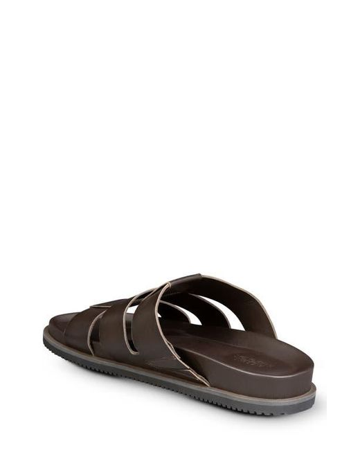 Allen Edmonds Brown Davis Slide Sandal for men