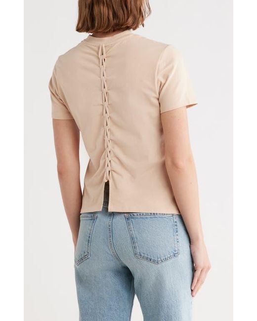 French Connection Natural Justine Ruched Back T-Shirt