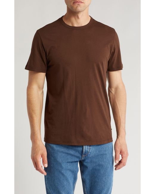 7 For All Mankind Brown Feather Weight Crewneck T-shirt for men