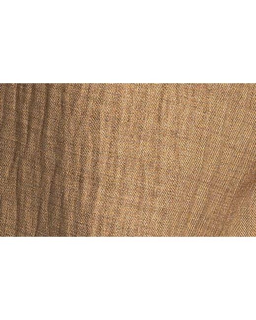 Max Studio Brown Short Sleeve Split Neck Blouse