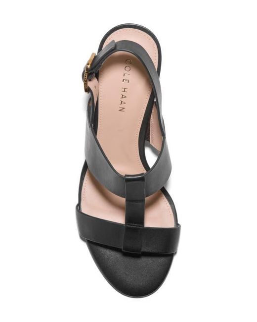 Cole Haan Black Josie T-Strap Sandal