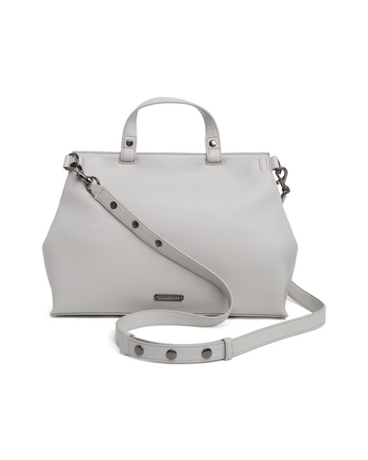 Rebecca Minkoff Keith Medium Satchel Bag in Gray Lyst