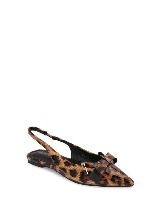 BERNESS Brown Bow Slingback Flat