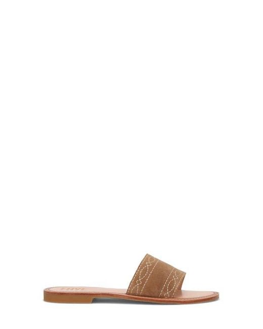 Frye Brown Ava Slide Sandal