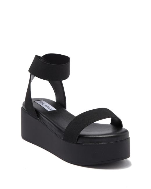 steve madden platform sandals all black