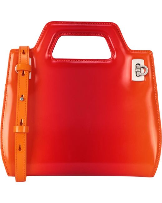 Ferragamo Red Top Handle Satchel