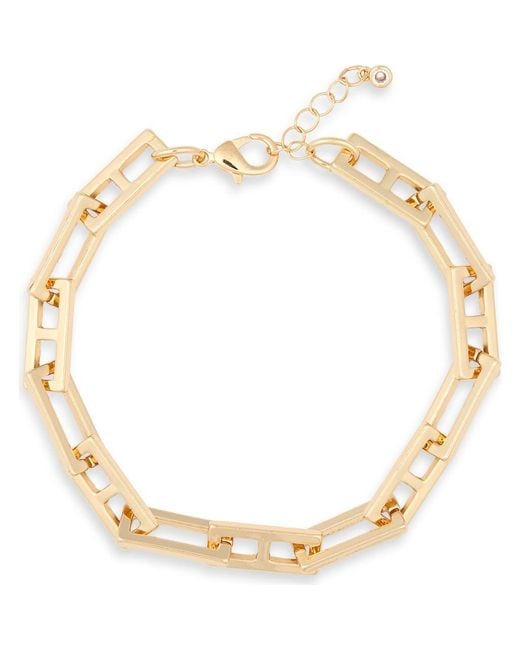 Leith Metallic Rectangle Link Anklet