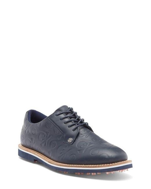 G/FORE Navy Leather Lace-Up Oxfords with White Piping MEN main image 2