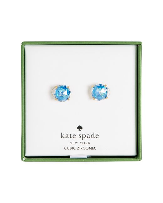 Kate Spade White Boxed Round Stud Earrings