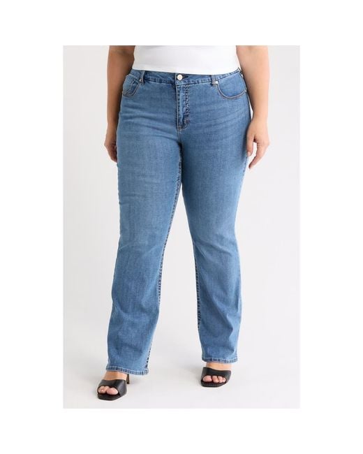 Seven7 Blue Tummyless Bootcut Jeans