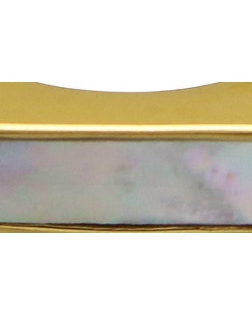 Rebel Blue Gender Inclusive Mother-Of-Pearl Ring