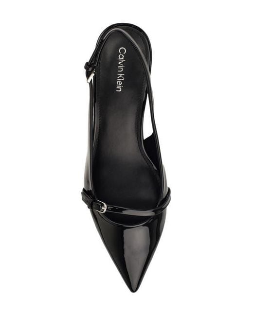 Calvin Klein Black Simira Kitten Heel Pump