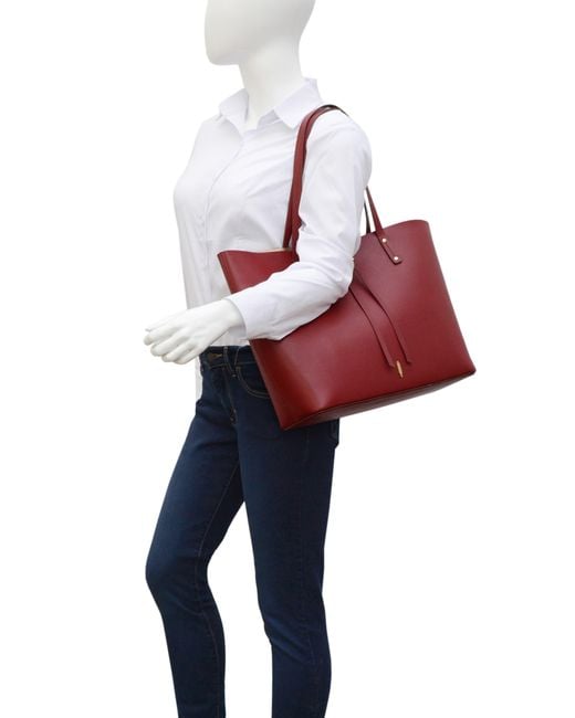 thacker Fran Leather Tote Bag in Red Lyst