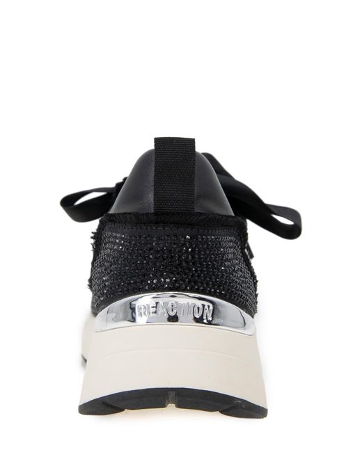 Kenneth Cole Black Claire Rhinestone Embellished Sneaker