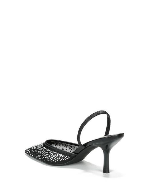 BERNESS Black Cara Rhinestone Mesh Pump