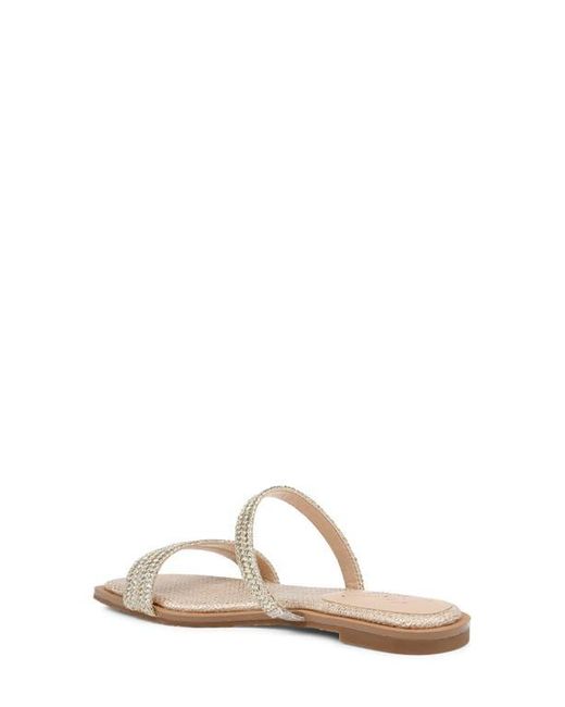 Badgley Mischka Natural Helena Slide Sandal