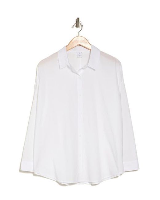 Melrose and Market White Cotton Button-Up Tunic