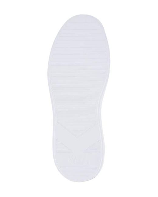 Karl Lagerfeld White Plain Toe Sneaker for men