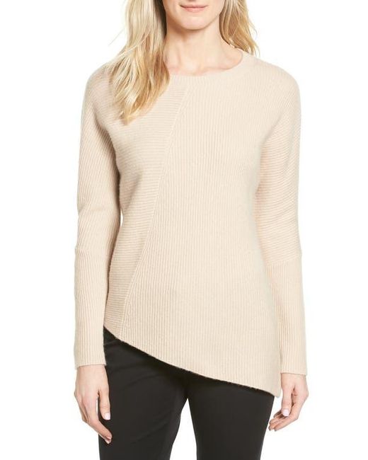 Halogen® Natural Wool & Cashmere Tunic Sweater