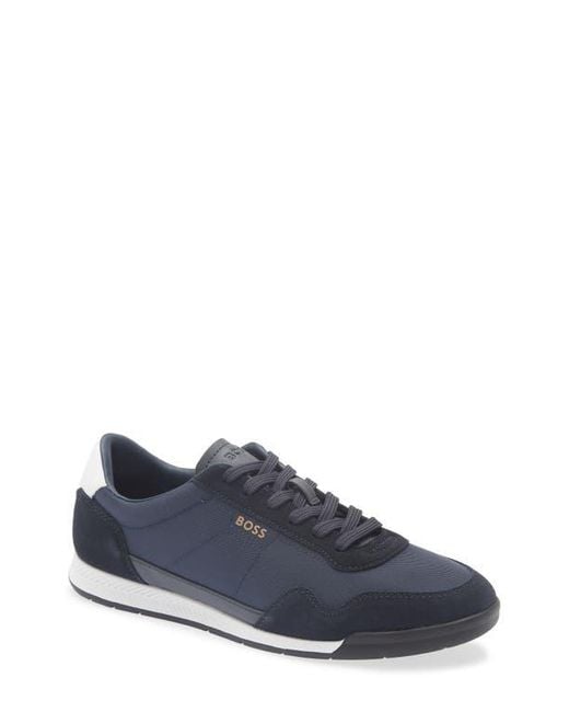 Boss Blue Titanium Low Top Sneaker for men