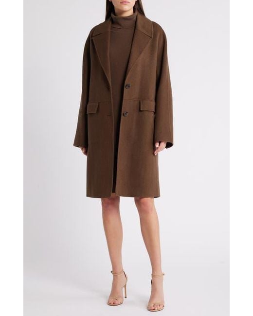 BOSS Women's Brown Cattina Wool Blend Coat