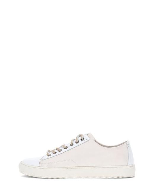 Frye White Astor Cap Toe Low Top Sneaker for men