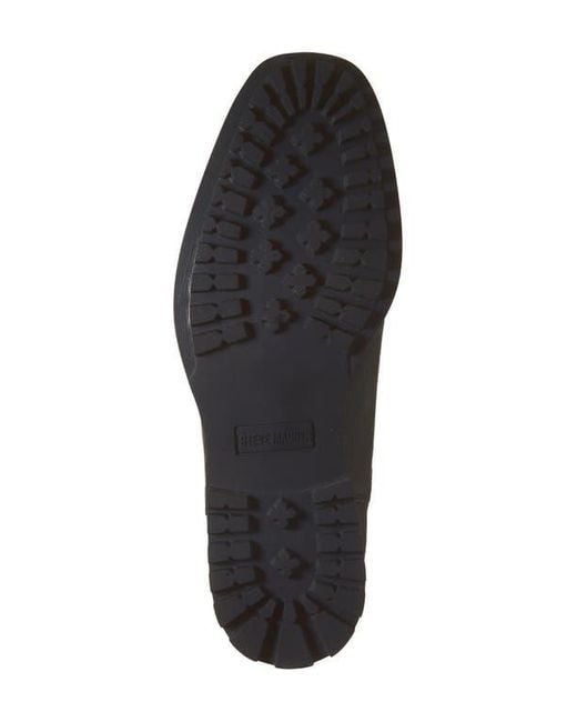Steve Madden Black Fenton Lug Sole Chelsea Boot for men